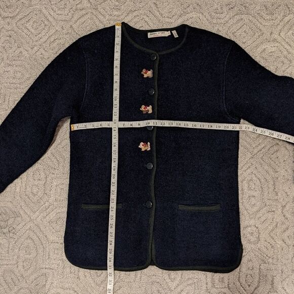 Vintage WOOL knit sweater shacket jacket size M @A - Picture 7 of 10